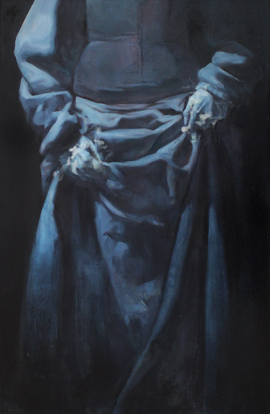 Introversion II, 70x100 cm, oil and beeswax 2015